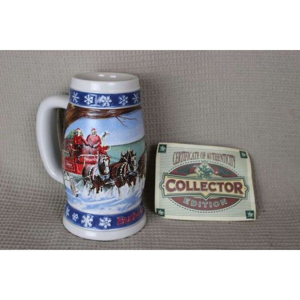 1995 "Lighting the Way Home" Beautiful Budweiser Beer Stine - Collectable